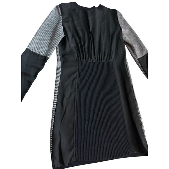 3.1 Phillip Lim Luxury Wool Silk Blend Sweater Dress Black & White Size Medium - Picture 5 of 9